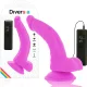  DILDO FLEXIBLE CON VIBRACION LILA 21.5 CM O 4.5 CM - DIVERSIA 
