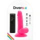  DILDO FLEXIBLE CON VIBRACION ROSA 17 CM O 3.3 CM - DIVERSIA 