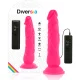  DILDO FLEXIBLE CON VIBRACION ROSA 21 CM O 4.9 CM - DIVERSIA 