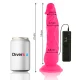  DILDO FLEXIBLE CON VIBRACION ROSA 21 CM O 4.9 CM - DIVERSIA 