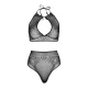  SET DOS PIEZAS TOP CORTO CUELLO HALTER Y TANGA TALLA UNICA - LEG AVENUE 