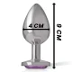  PLUG ANAL METAL ALUMINIO CON CRISTAL VIOLETA TALLA L - INTENSE 