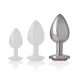  PLUG ANAL METAL ALUMINIO CON CRISTAL VIOLETA TALLA L - INTENSE 