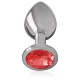  PLUG ANAL METAL CON CRISTAL ROJO TALLA M - INTENSE 