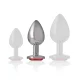  PLUG ANAL METAL CON CRISTAL ROJO TALLA M - INTENSE 