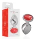  PLUG ANAL METAL ALUMINIO CON CRISTAL ROJO TALLA L - INTENSE 
