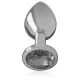  PLUG ANAL METAL ALUMINIO CON CRISTAL NEGRO TALLA L - INTENSE 
