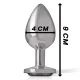  PLUG ANAL METAL ALUMINIO CON CRISTAL NEGRO TALLA L - INTENSE 