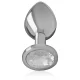  PLUG ANAL METAL ALUMINIO CON CRISTAL PLATA TALLA L - INTENSE 