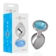  PLUG ANAL METAL ALUMINIO CON CRISTAL AZUL TALLA S - INTENSE 