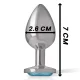  PLUG ANAL METAL ALUMINIO CON CRISTAL AZUL TALLA S - INTENSE 