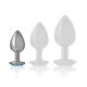  PLUG ANAL METAL ALUMINIO CON CRISTAL AZUL TALLA S - INTENSE 