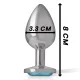  PLUG ANAL METAL ALUMINIO CON CRISTAL AZUL TALLA M - INTENSE 