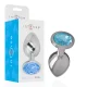  PLUG ANAL METAL ALUMINIO CON CRISTAL AZUL TALLA L - INTENSE 
