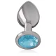  PLUG ANAL METAL ALUMINIO CON CRISTAL AZUL TALLA L - INTENSE 