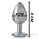 PLUG ANAL METAL ALUMINIO CON CRISTAL AZUL TALLA L - INTENSE 