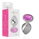  PLUG ANAL METAL ALUMINIO CON CRISTAL ROSA TALLA S - INTENSE 