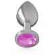  PLUG ANAL METAL ALUMINIO CON CRISTAL ROSA TALLA S - INTENSE 