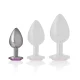  PLUG ANAL METAL ALUMINIO CON CRISTAL ROSA TALLA S - INTENSE 