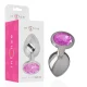  PLUG ANAL METAL ALUMINIO CON CRISTAL ROSA TALLA M - INTENSE 