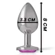  PLUG ANAL METAL ALUMINIO CON CRISTAL ROSA TALLA M - INTENSE 