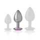  PLUG ANAL METAL ALUMINIO CON CRISTAL ROSA TALLA M - INTENSE 