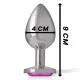  PLUG ANAL METAL ALUMINIO CON CRISTAL ROSA TALLA L - INTENSE 