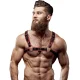  ARNÉS ECOPIEL PECHO HOMBRE NEGRO/ROJO - FETISH SUBMISSIVE ATTITUDE 