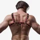  ARNÉS ECOPIEL PECHO HOMBRE NEGRO/ROJO - FETISH SUBMISSIVE ATTITUDE 