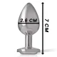  PLUG ANAL METAL ALUMINIO CORAZÓN BLANCO TALLA S - INTENSE 