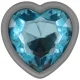  PLUG ANAL METAL ALUMINIO CORAZÓN AZUL TALLA M - INTENSE 