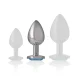  PLUG ANAL METAL ALUMINIO CORAZÓN AZUL TALLA M - INTENSE 