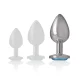  PLUG ANAL METAL ALUMINIO CORAZÓN AZUL TALLA L - INTENSE 