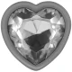  PLUG ANAL METAL ALUMINIO CORAZÓN BLANCO TALLA L - INTENSE 