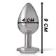  PLUG ANAL METAL ALUMINIO CORAZÓN BLANCO TALLA L - INTENSE 