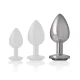  PLUG ANAL METAL ALUMINIO CORAZÓN BLANCO TALLA L - INTENSE 
