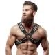  ARNÉS ECOPIEL PECHO CRUZADO CON REMACHES HOMBRE - FETISH SUBMISSIVE ATTITUDE 