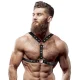 ARNÉS ECOPIEL PECHO CON DOBLE SUJECIÓN Y TACHUELAS HOMBRE - FETISH SUBMISSIVE ATTITUDE 