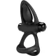  ANILLO VIBRADOR 10 VIBRACIONES SILICONA NEGRO - PRETTY LOVE 