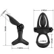  ANILLO VIBRADOR 10 VIBRACIONES SILICONA NEGRO - PRETTY LOVE 