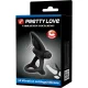  ANILLO VIBRADOR 10 VIBRACIONES SILICONA NEGRO - PRETTY LOVE 