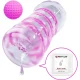  MASTURBADOR MASCULINO FANTASY ESPIRAL INTERNA Y BOLAS TRANSPARENTE - PRETTY LOVE 
