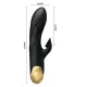  VIBRADOR DE LUJO BAÑADO EN ORO RECARGABLE NEGRO - PRETTY LOVE 