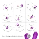  SECRETKISS ESTIMULADOR CON LENGUA CLITORIS & VIBRADOR CURVO VIOLETA - ARMONY 