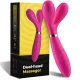  YWAND MASAJEADOR & VIBRADOR CABEZA DOBLE FUCSIA - ARMONY 