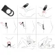  TWINS ANILLO DOBLE VIBRADOR PAREJAS NEGRO - ARMONY 