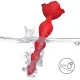  ROSA VIBRADOR PAGODA & PLUG ANAL ROJO - ARMONY 
