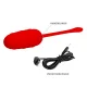  HUEVO VIBRADOR CON TEXTURA MARINA RECARGABLE ROJO - PRETTY LOVE 
