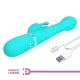  DEJON VIBRADOR RABBIT 3 EN 1 MULTIFUNCIÓN VERDE AGUA - PRETTY LOVE 