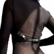  ARNÉS DE PECHO CUERO NEGRO TALLA ÚNICA - SUBBLIME 